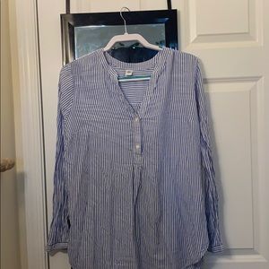 Blue striped blouse